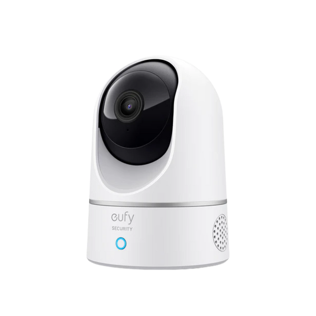 Weiße eufy E220 Innenkamera als klare Produktansicht