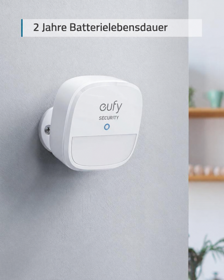 eufy T8910021 Bewegungssensor – 2 Jahre Batterielebensdauer