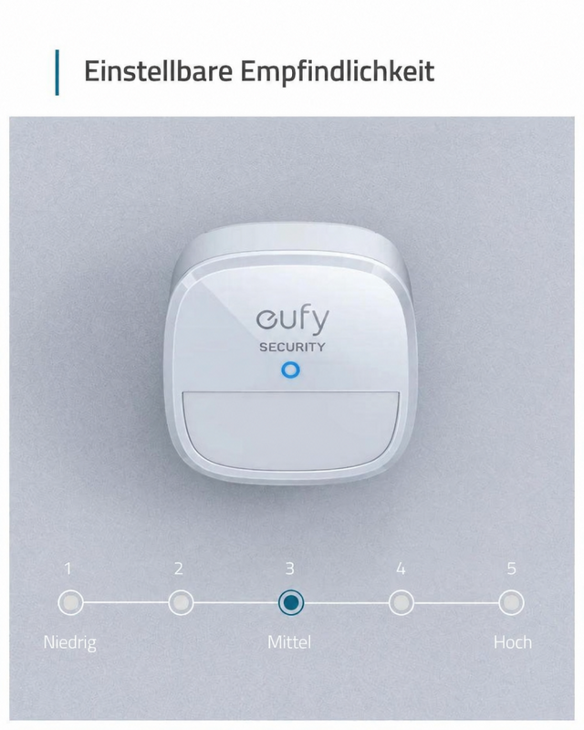 eufy T8910021 Bewegungssensor – Einstellbare Empfindlichkeit