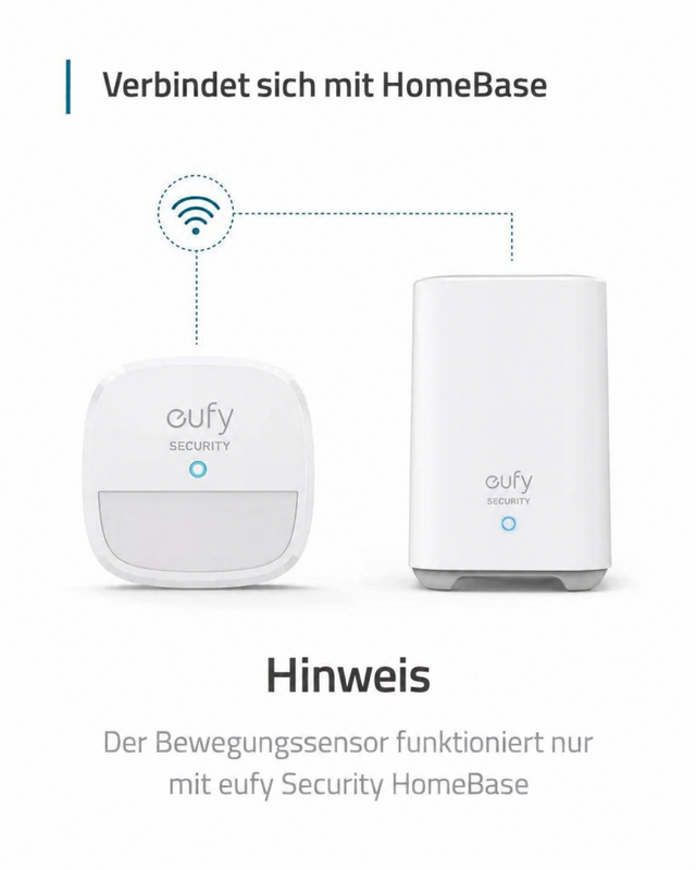 eufy T8910021 Bewegungssensor – Verbindung zur HomeBase