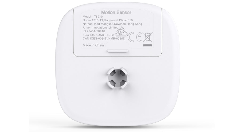 eufy T8910021 Bewegungssensor – Rückansicht mit Modellkennzeichnung