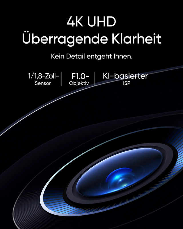 4K UHD-Auflösung mit lichtstarker Optik