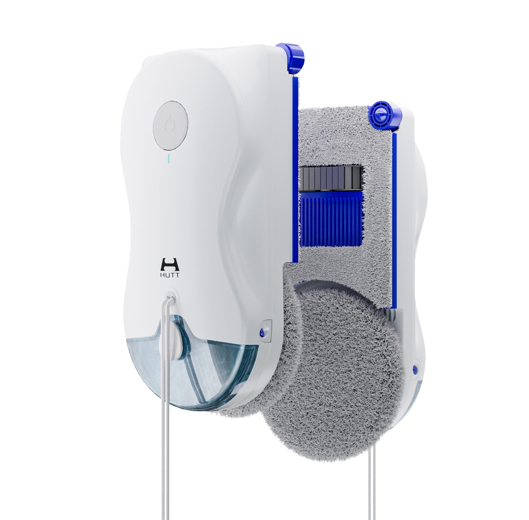 HUTT 10 Fensterputzroboter mit Nass- und Trockenreinigung, eckig & rund, 6500 Pa, Weiß - hutt-10-01-front-pads.jpg