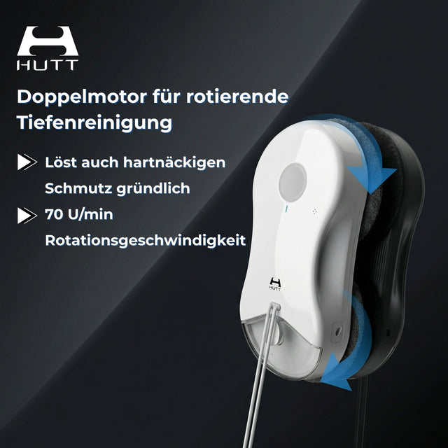 HUTT DDC55PRO Fensterputzroboter mit Doppelmotor-Rotationsreinigung, 3D-Schwebefahrwerk, 5400 Pa, Weiß - hutt-ddc55pro-08-usp-dual-motor.jpg