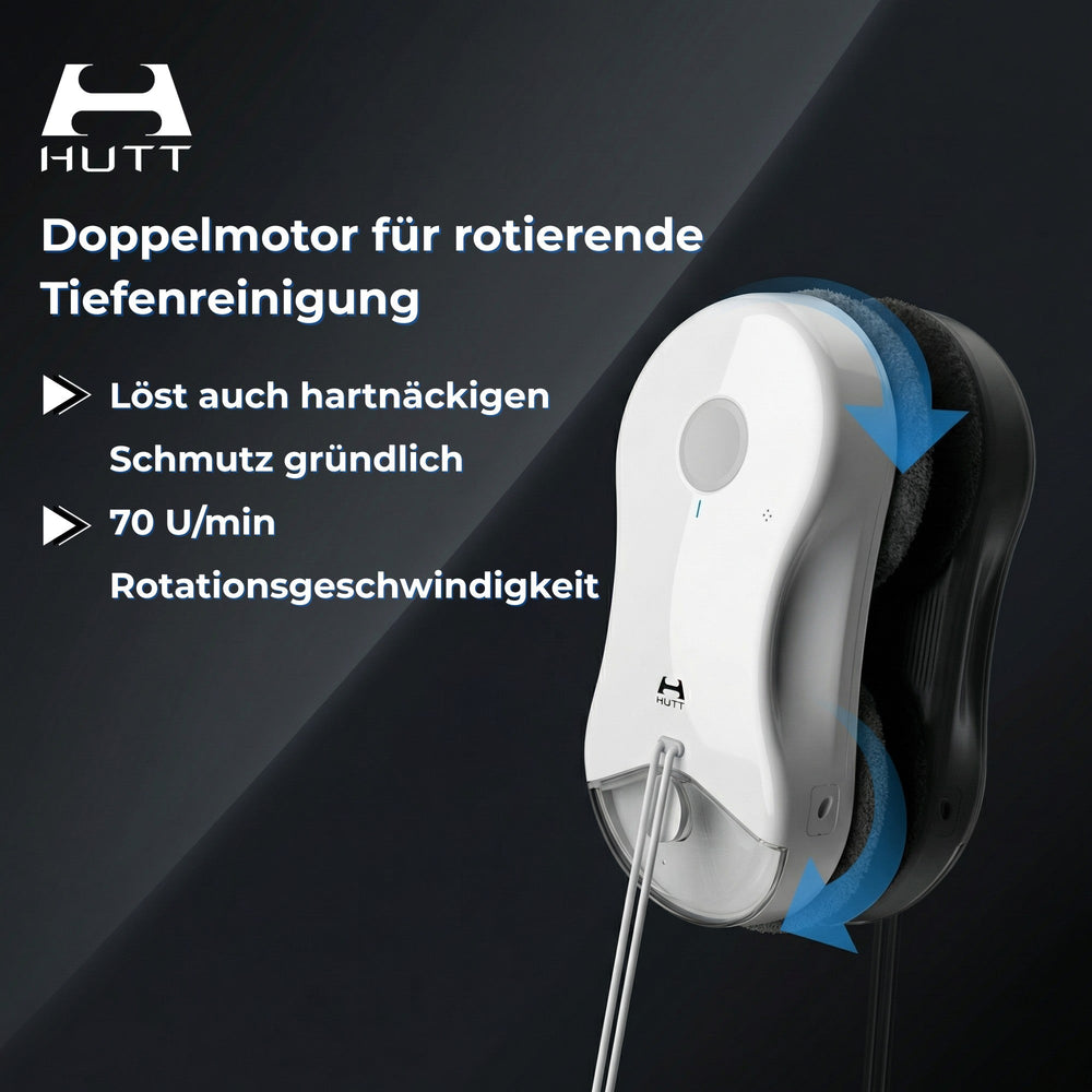 HUTT DDC55PRO Fensterputzroboter mit Doppelmotor-Rotationsreinigung, 3D-Schwebefahrwerk, 5400 Pa, Weiß - hutt-ddc55pro-08-usp-dual-motor.jpg