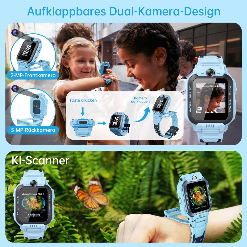 imoo Watch Phone Z7 Kinder-Smartwatch mit 4G-Videoanruf, Dual-Kamera, GPS-Ortung, IPX8, Blau - imoo-z7-blau-06-dual-kamera.jpg
