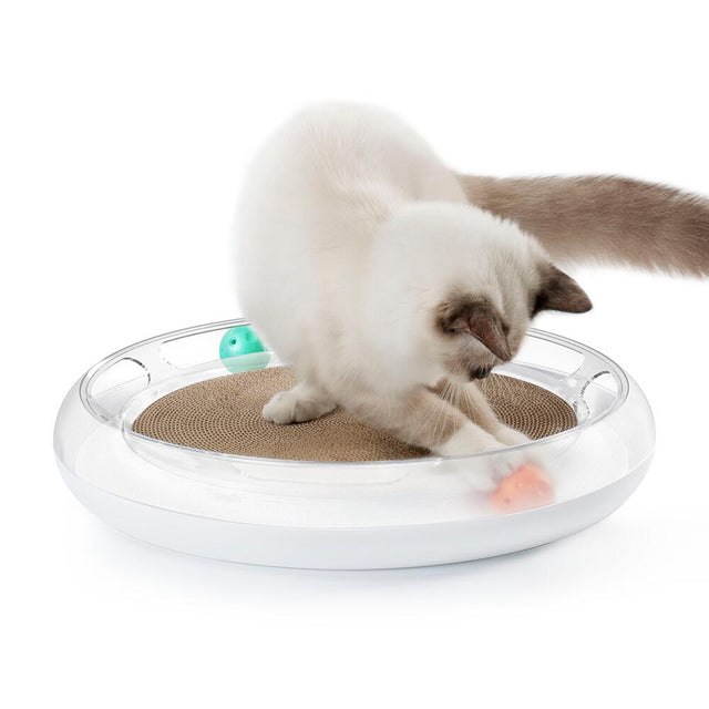 PETKIT FUN 4-in-1 Kratzspielzeug für Katzen mit Kratzpappe, Ballbahn, Glockenball und Katzenminze-Ball - petkit-6931580101303-05.jpg