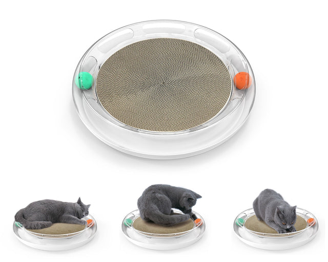 PETKIT FUN 4-in-1 Kratzspielzeug für Katzen mit Kratzpappe, Ballbahn, Glockenball und Katzenminze-Ball - petkit-6931580101303-10.jpg