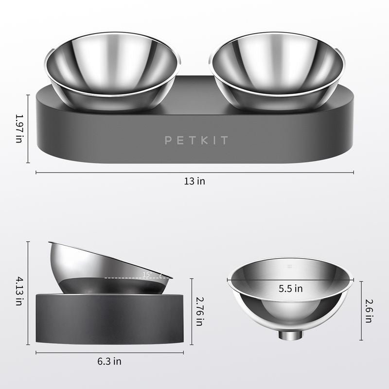 PETKIT Fresh Nano Metal Doppelnapf, 15° neigbar, Edelstahl, erhöht, Schwarz - petkit-6931580105356-03.jpg