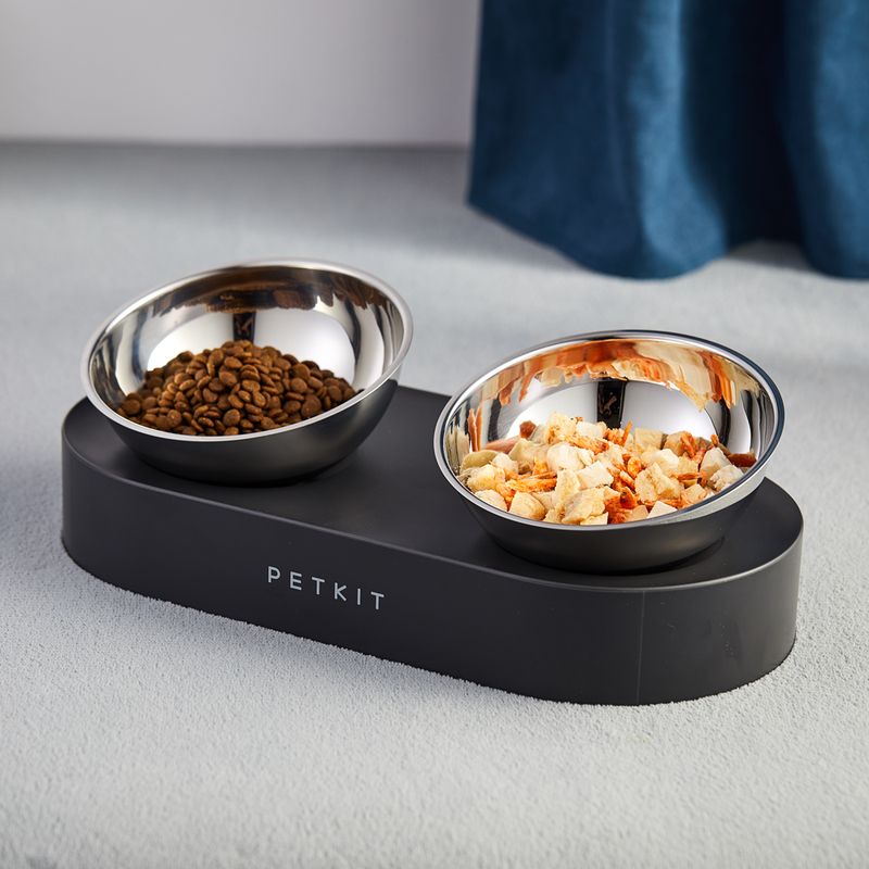 PETKIT Fresh Nano Metal Doppelnapf, 15° neigbar, Edelstahl, erhöht, Schwarz - petkit-6931580105356-05.jpg