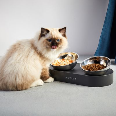 PETKIT Fresh Nano Metal Doppelnapf, 15° neigbar, Edelstahl, erhöht, Schwarz - petkit-6931580105356-06.jpg