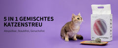PETKIT 5-in-1 Katzenstreu PKCL04 Tofu und Bentonit mit Aktivkohle, klumpend, staubarm, 4 Beutel à 3,6 kg - petkit-6973293800647-02.jpg