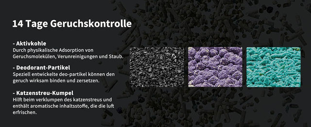 PETKIT 5-in-1 Katzenstreu PKCL04 Tofu und Bentonit mit Aktivkohle, klumpend, staubarm, 4 Beutel à 3,6 kg - petkit-6973293800647-05.jpg