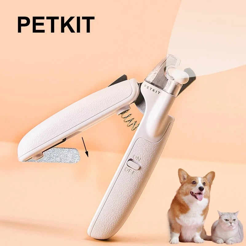 PETKIT LED Krallenschere für Katzen und Hunde mit LED-Licht, Splitterschutz und integrierter Nagelfeile, Weiß - petkit-6973293800807-02.jpg