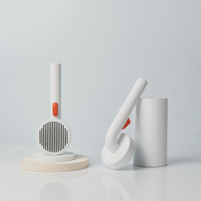 PETKIT Grooming Brush 2 Fellbürste mit Haarauswurf-Taste für Katzen und Hunde, Unterwolle und Entfilzung, Weiß - petkit-6973293807905-03.jpg