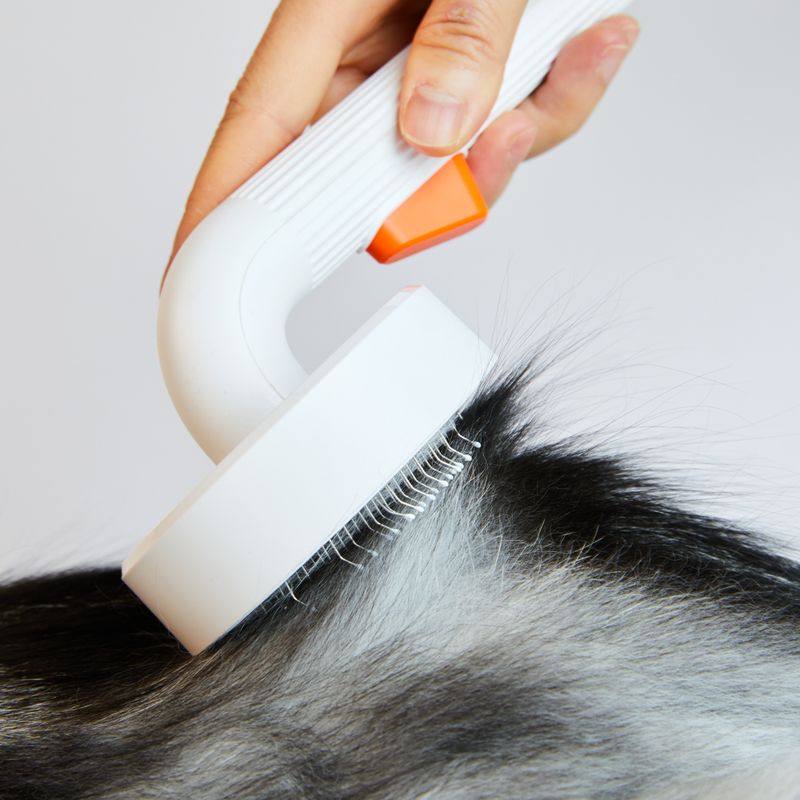 PETKIT Grooming Brush 2 Fellbürste mit Haarauswurf-Taste für Katzen und Hunde, Unterwolle und Entfilzung, Weiß - petkit-6973293807905-10.jpg
