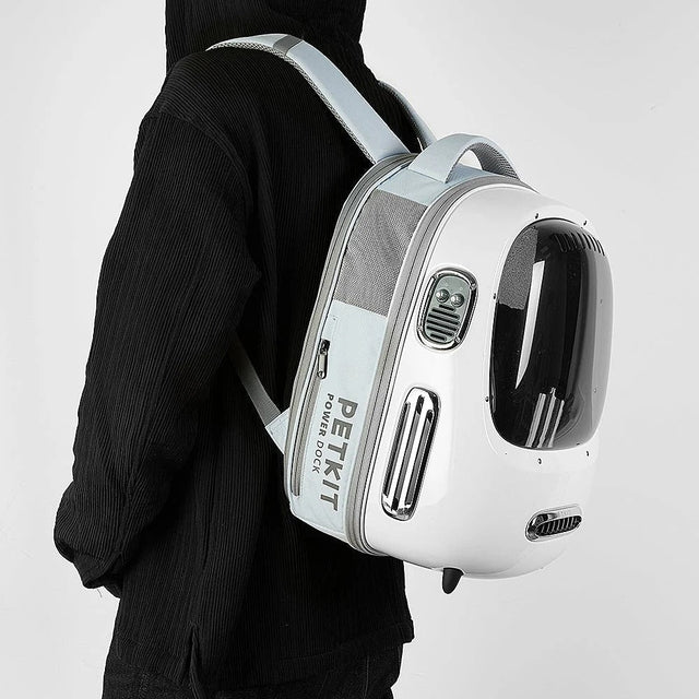 PETKIT Breezy 2 Katzenrucksack mit Lüfter und Licht, Transporttasche für Katzen bis 8 kg, Cremeweiß - petkit-6975069300863-05.jpg