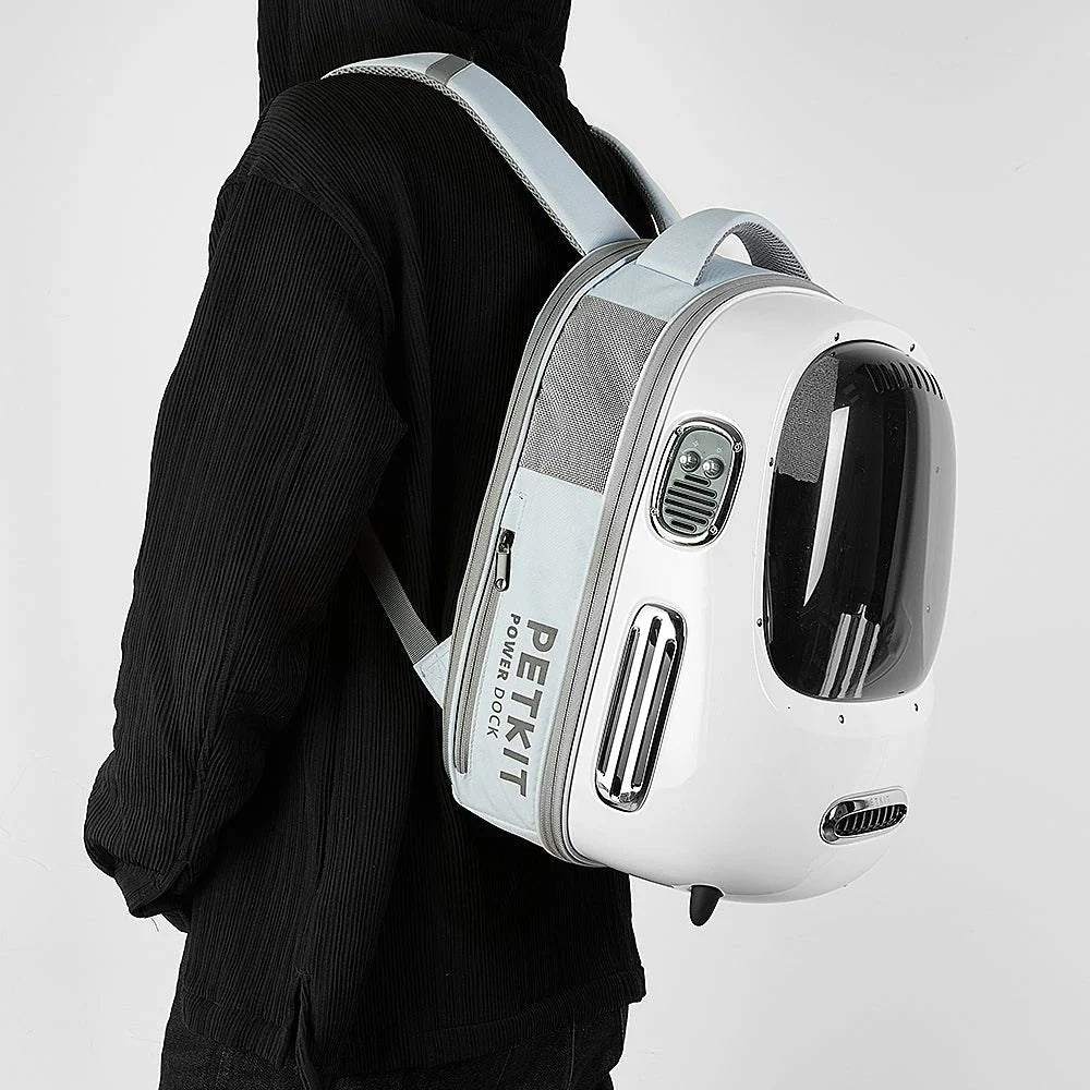 PETKIT Breezy 2 Katzenrucksack mit Lüfter und Licht, Transporttasche für Katzen bis 8 kg, Cremeweiß - petkit-6975069300863-05.jpg