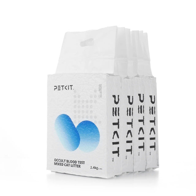 PETKIT Okkultblut-Test Katzenstreu aus Tofu und Bentonit mit Blut-Indikator, klumpend, staubarm, 4 Beutel à 2,4 kg - petkit-6975069303918-01.jpg
