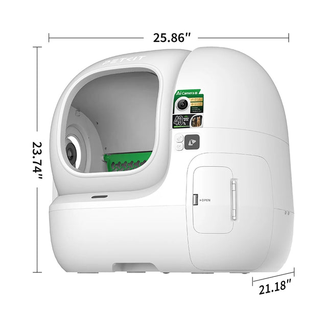 PETKIT Purobot Max Pro 2 selbstreinigende Katzentoilette P9904 mit KI-Kamera und App-Steuerung, Weiß - petkit-6975069306278-02.jpg
