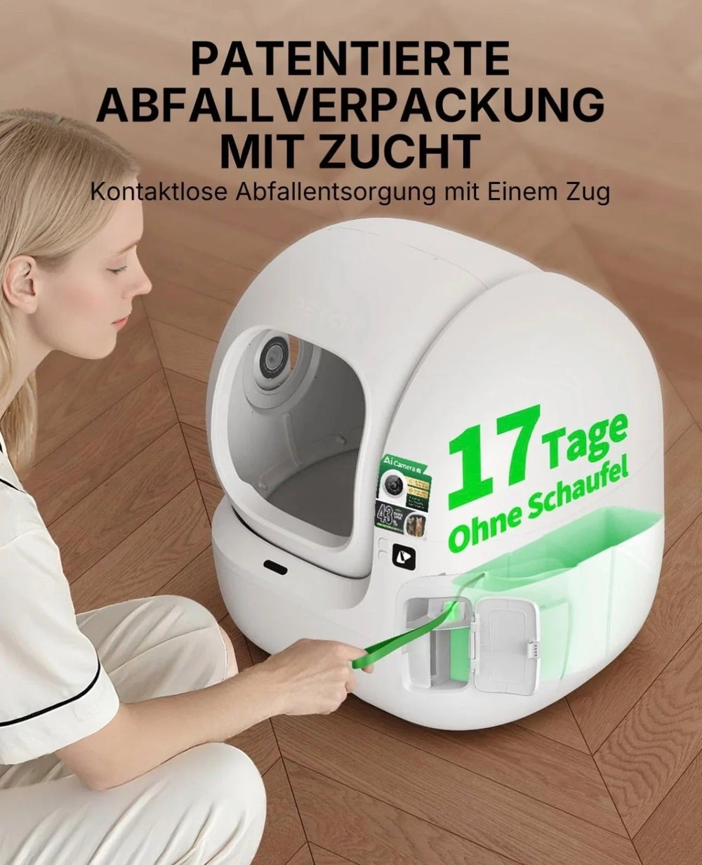 PETKIT Purobot Max Pro 2 selbstreinigende Katzentoilette P9904 mit KI-Kamera und App-Steuerung, Weiß - petkit-6975069306278-07.jpg