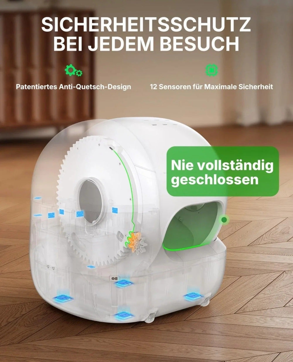 PETKIT Purobot Max Pro 2 selbstreinigende Katzentoilette P9904 mit KI-Kamera und App-Steuerung, Weiß - petkit-6975069306278-08.jpg