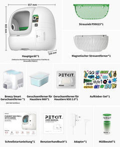 PETKIT Purobot Max Pro 2 selbstreinigende Katzentoilette P9904 mit KI-Kamera und App-Steuerung, Weiß - petkit-6975069306278-10.jpg