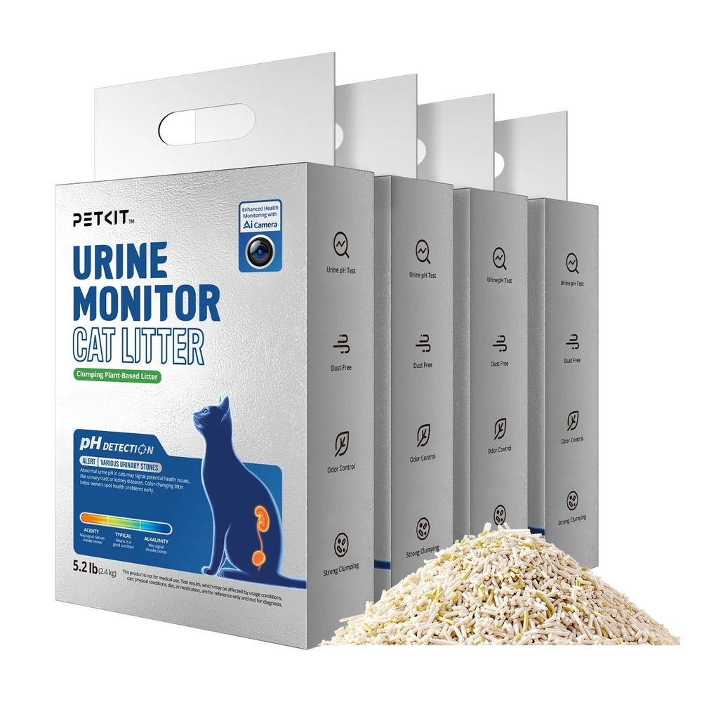PETKIT Urine Monitor Tofu-Katzenstreu PKCL10 mit pH-Indikator, klumpend, staubarm, 4 Beutel à 2,4 kg - petkit-6975069306803-01.jpg