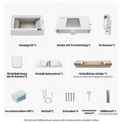 PETKIT Purobot Crystal Duo mit Vordereingang (Front-Entry Hood) selbstreinigende Katzentoilette mit KI-Kamera, Weiß - petkit-6975069308807-04.jpg