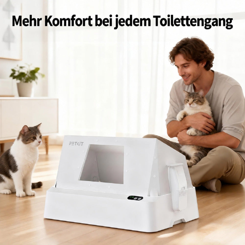 PETKIT Purobot Crystal Duo mit Vordereingang (Front-Entry Hood) selbstreinigende Katzentoilette mit KI-Kamera, Weiß - petkit-6975069308807-06.jpg