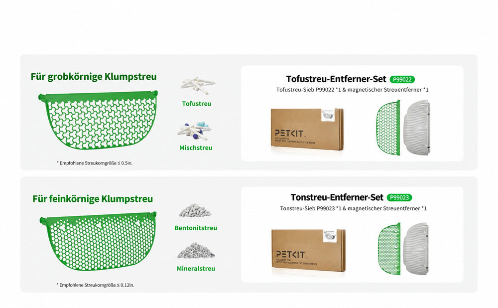 PETKIT Magnetisches Streusieb-Set P99022 für großkörnige Tofu-Streu, Sieb + Streu-Entferner, für Pura Max und Purobot Max Pro - petkit-6975069303536-10.webp