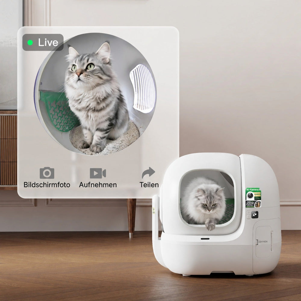 PETKIT Purobot Max Pro 2 selbstreinigende Katzentoilette P9904 mit KI-Kamera und App-Steuerung, Weiß - petkit-6975069306278-03.jpg