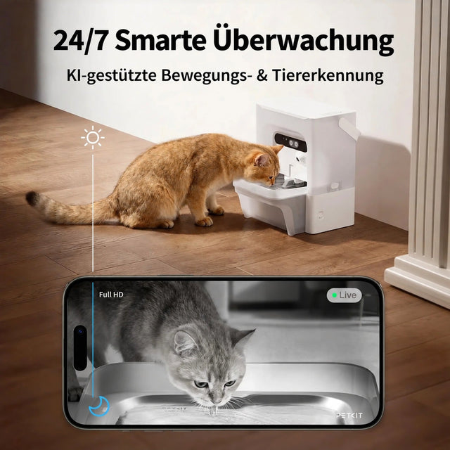 PETKIT EverSweet Ultra Trinkbrunnen mit KI-Kamera, 5 L Frischwassertank, WLAN, Selbstreinigung, weiß - petkit-6975069308517-04.jpg