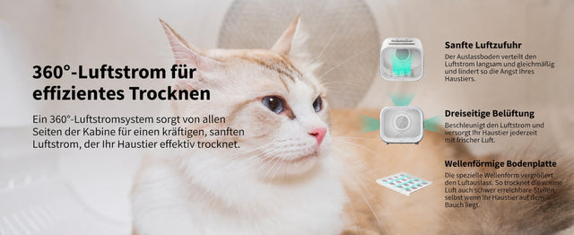 PETKIT AirSalon Max Haustiertrockner Box 60 L, 360°-Trocknung, leise ≤ 42 dB, Negativ-Ionen, App-Steuerung, Weiß - petkit-6975069301389-06.webp