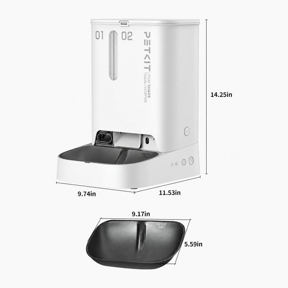 PETKIT YumShare Dual-Hopper Futterautomat mit 1080p-Kamera, 5 L Doppelbehälter, App-Steuerung - petkit-6975069302713-02.jpg