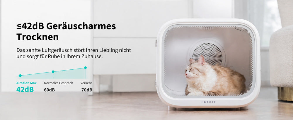 PETKIT AirSalon Max Haustiertrockner Box 60 L, 360°-Trocknung, leise ≤ 42 dB, Negativ-Ionen, App-Steuerung, Weiß - petkit-6975069301389-07.webp