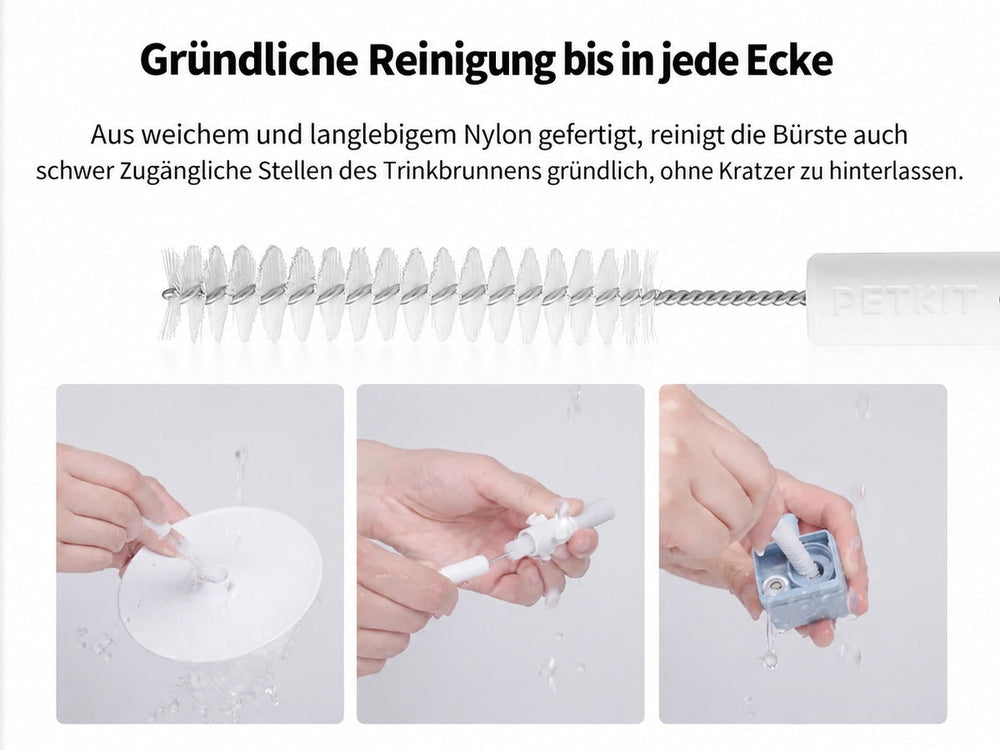 PETKIT Cleaning Set Reinigungsset für Trinkbrunnen, 2-teilig mit Bürste und Schwamm - petkit-6975069302393-05.webp