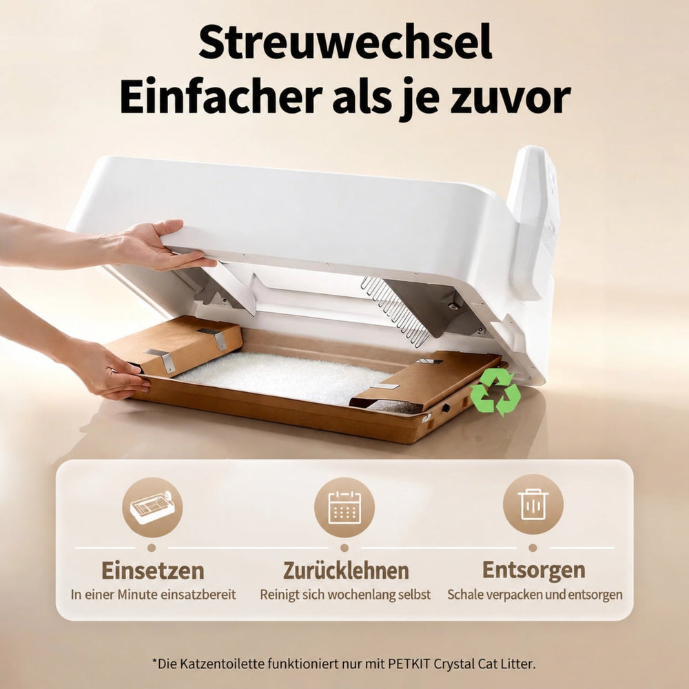 PETKIT Purobot Crystal Duo offene selbstreinigende Katzentoilette P9905 mit KI-Kamera, Weiß - petkit-6975069307244-09.jpg