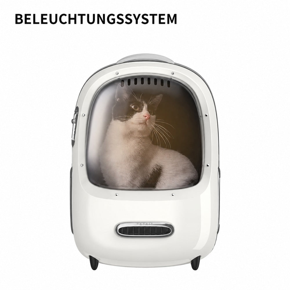PETKIT Breezy 2 Katzenrucksack mit Lüfter und Licht, Transporttasche für Katzen bis 8 kg, Cremeweiß - petkit-6975069300863-10.webp