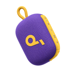 soundcore Select 4 Go Tragbarer Bluetooth-Lautsprecher – Violett-Gelb, seitliche Ansicht
