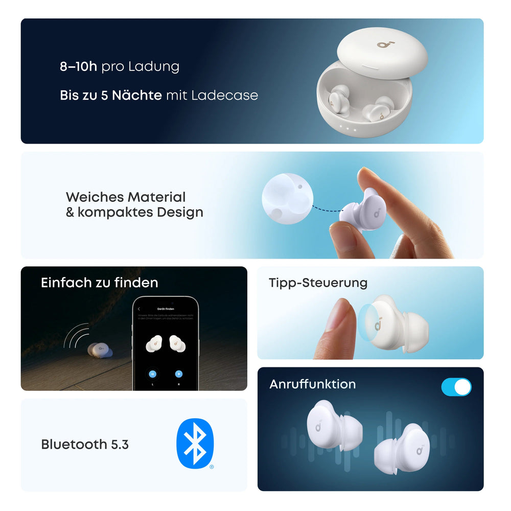 Soundcore Sleep A30 – Kernfunktionen und Akkulaufzeit